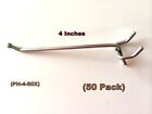 50 Pack  4 Inch All Metal Peg Hooks 1 8  To 1 4  Pegboard  Slatwall  Garage Kit
