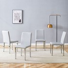 Elegant Dining Chairs Set Of 4 Metal Legs Modern Design Comfortable Seating