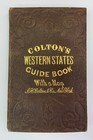 Super - Colton Travel Western States Guide Book 1855 Lg Pocket Map - Assoc Potts