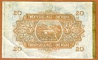 East Africa  20 Shillings  1941  Kgvi P-30  30a   Xf  Tape On Edges
