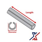 1 4  Diameter X 2-1 4  Long Roll Pin   Spring Pin   Tension Pin By X1 Tools