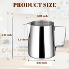 12oz Stainless Steel Milk Frothing Pitcher W  Scale Latte Art Pen