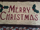 Christmas Quilted  Wall Hanging   Lap Quilt  29  X 44 1 2   Excellent