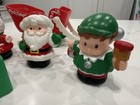Little People Fisher-price Christmas Santa Reindeer Elf Sled Gift Claus Lot Vtg