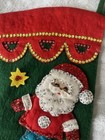 Vintage Bucilla Felt sequin Christmas Stocking