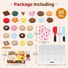 Kids Wooden Cookie Play Set - Kitchen Accessories   Pretend Food Toys For Tod   