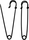 10pcs Black Safety Pins Extra Large 10 1cm X 22mm Heavy Duty Stainless Steel Saf