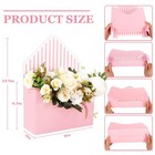 12pcs Mother s Day Floral Envelope Box Empty Flower Stripe Paper Box Florist Bou