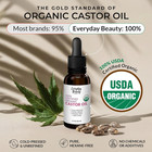 Organic Castor Oil - 100  Pure Certified Usda Organic  Cold Pressed   Hexane-fre