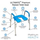 Platinum Health Ultimate Raised Toilet Seat Bedside Commode Shower Chair Combo 3
