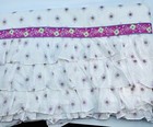 Pottery Barn Kids Baby Brooklyn Ruffle Crib Skirt Purple Lavender Tiered Pbk Euc