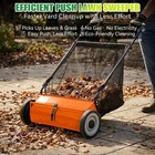 26  Manual Push Lawn Sweeper 7 0 Cu  Ft  Hopper Capacity Leaf   Grass Collector