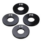 Porkchop Bmx Aluminum Bicycle Axle Washers For 3 8  Axles - Black  set Of 4 