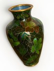 Gorgeous Vintage Chinese Cloisonne Vases With Beautiful Floral Design
