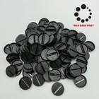 Lot Of 100 25mm Round Slot Bases Used For Warhammer 40k   Aos Games Workshop 