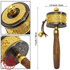 Foraineam Handheld Prayer Wheel Tibetan Buddhist Buddha Scriptures Wooden