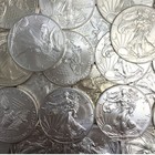 1 Oz American Silver Eagle Coin  random Year  Heavily Circulated 