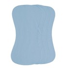 4 Pcs Baby Burp Cloths Set Curved Absorbent Soft Double Layers Blue Infant
