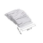 500pcs Twist Ties 3  Paper Closure Tie For Party Bags Candy Crafts White