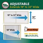 19 - 33 In  W X 10 In  H Clear Wood Frame Adjustable Window Screen
