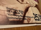 Vintage Original Frank Zappa In Concert Tour Poster 1978 Zoot Allures Nurnberg