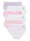 Reebok Girls 2t   3t Cotton Stretch Briefs 6 Pack Underwear Pink White