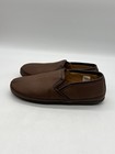 Ll Bean Elkhide Men   s Size 14m Brown Leather Padded Comfort Slippers 272346 