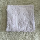 Pottery Barn Kids Lilac Purple Textured Daisy Jacquard Duvet Cover Full queen