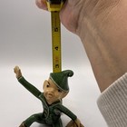 Vintage Pixie Figurine Holland Mold Green And Gold
