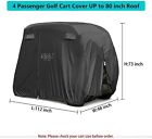 4 Passenger Golf Cart Cover For Yamaha Ezgo Club Car  Waterproof Enclosure 