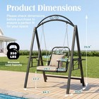 Porch Swing With Stand  Heavy-duty Metal Frame Outdoor Patio Swing Chair