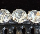 Vtg Clear Rhinestone Hair Comb Prong Set Stones Faux Tortoise Shell Acrylic