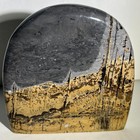 329g Natural Chinese Painting Stone Quartz Crystal Carving Pillar Home Decor