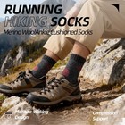 Breathable Wool Crew Socks Women Men Moisture Wicking 4 Pairs For Daily Wear