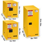 11ga 12ga 16ga Safety Storage Cabinet Yellow Flammable Welded Bin Fireproof