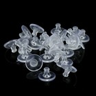 100pcs lot Clear Soft Silicone Rubber Earring Backs Plugs Stoppers Ear Post Nuts