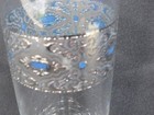Vintage Culver Glass Martini Cocktail Pitcher Sorrento Silver Blue Filigree Mcm