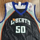 Vintage 90s Wnba New York Liberty Rebecca Lobo Jersey Size M Champion