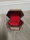 Egyptian Inlaid Wood Mother Of Pearl Jewelry Ring Hinged Trinket Box 3 