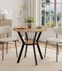 Round Kitchen Tables For 2-4  31 5  Small Dining Tables With Storage  Rustic    