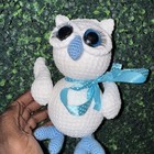 Owl Plush Toy Handmade Amigurumi Crochet Plushie Stuffed Animal 8    Euc