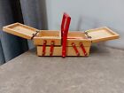 Vintage Mid Century Wooden Sewing Chest Box