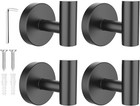 Towel Hooks For Bathrooms 4 Packs Screw-in Matte Black Bathroom Towel Hook Wa   