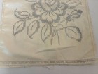 Vtg American Thread Co Floral Table Dresser Scarf Runner Stamped Cross Stitich