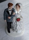 Department 56 Porcelain Wedding Cake Topper Formal Bride   Groom  New 3 25 