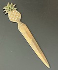 Vintage Brass Pineapple Letter Opener Beach House Desk Accessory