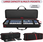 88 Key Keyboard Case With Wheels  Inner Size  53 x 15 x 7   Waterproof Padded Ro