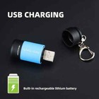 2 X Waterproof Mini Usb Rechargeable Led  Flashlight Pocket Keychain  ran color 