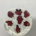 Vintage Murano Millefiori Italian Art Glass Red   Green Flowers Paperweight