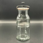 Vintage 10  Wheaton Apothecary Products Glass Jar With Iron Screw Clamp Top